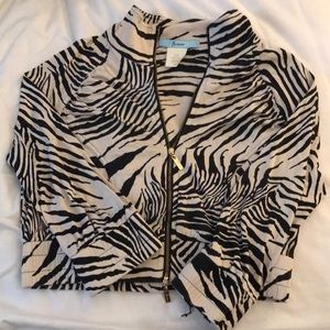 marciano cropped zip up sz M